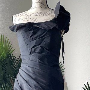 Angelina Faccenda Beautiful Black One Shoulder Dre